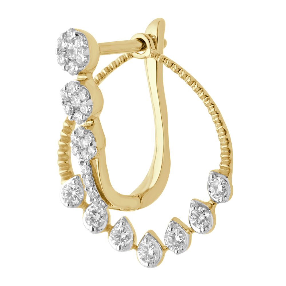 Dainty Rose Gold Circular Earrings-Earrings-OER21075-D400X0C