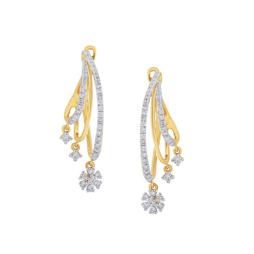 Versatile Yellow Gold Earrings-Earrings-OER21081-D400R0C