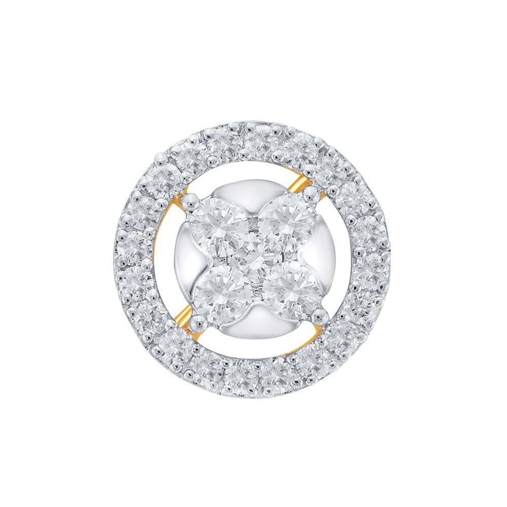 Glamorous Diamond Stud Earrings-Earrings-OER21094-D400R0C