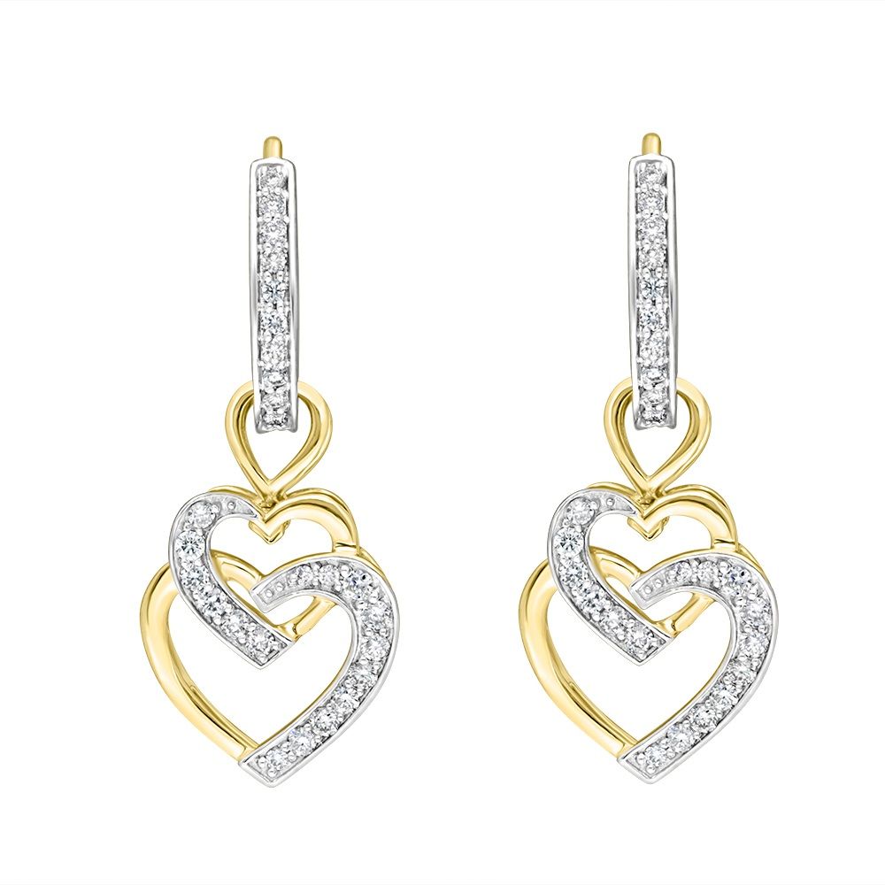 Heart Shaped Astra Earrings & Pendant Set-Earrings-OER21110-D900R1C