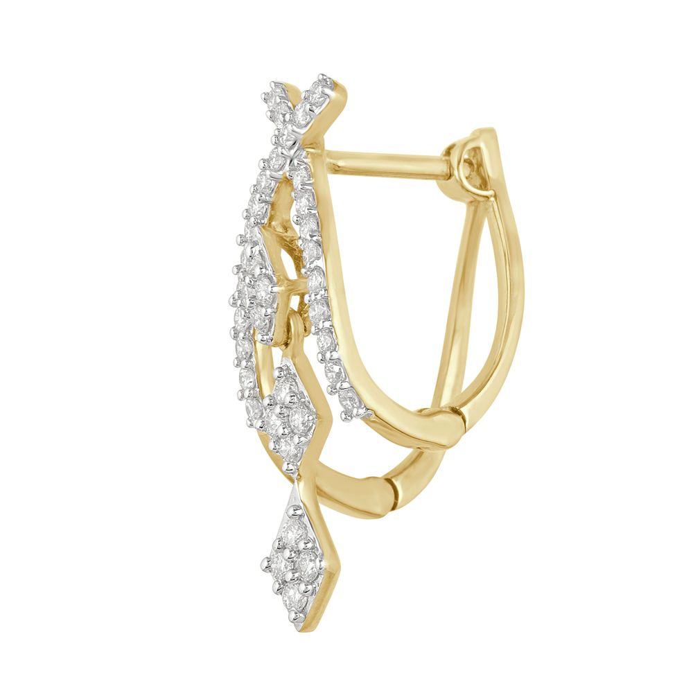 Stylish 14KT Rose Gold and Diamond Earrings-Earrings-OER22007-D400X0C