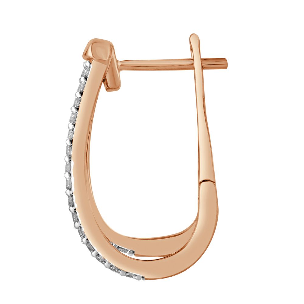 Gorgeous 14KT Rose Gold Diamond Earrings-Earrings-OER22051-D900X0C