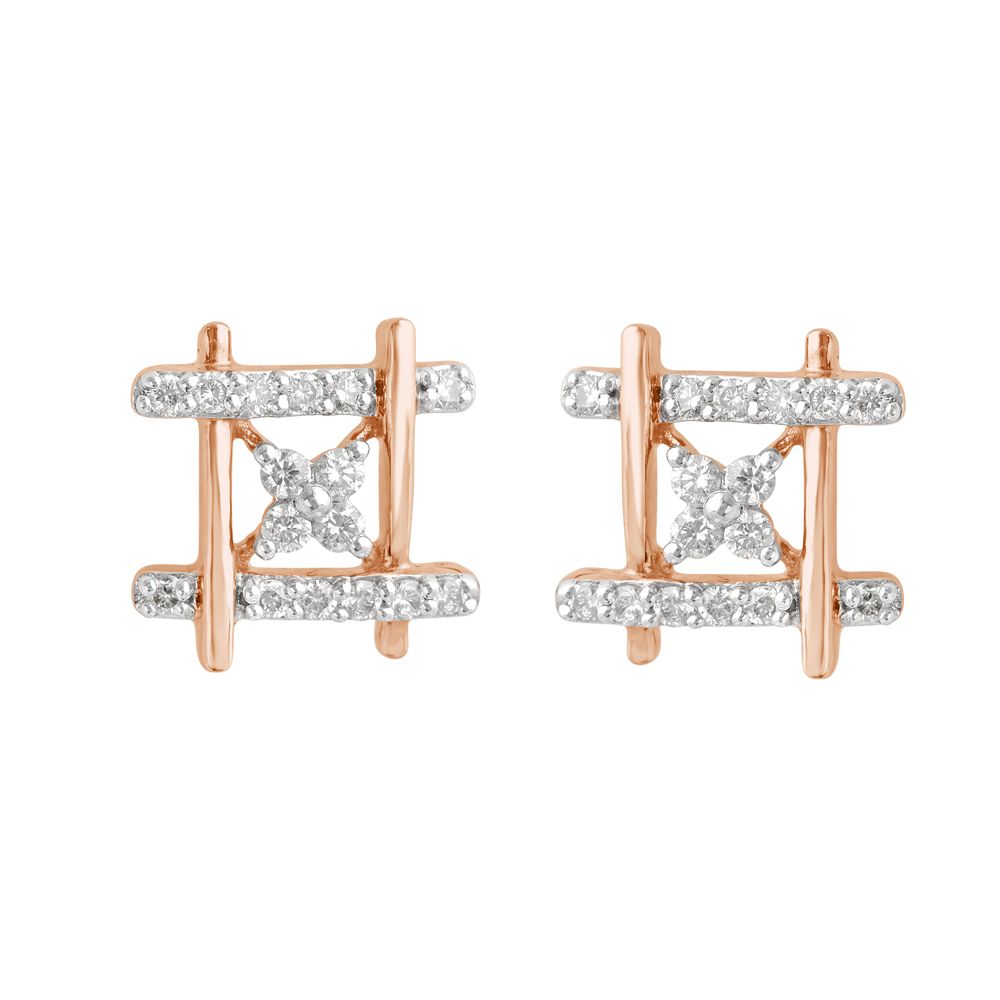 Precious 14KT Rose Gold Earrings-Earrings-OER22052-D900X0C