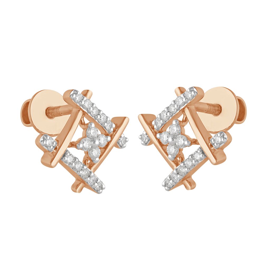 Precious 14KT Rose Gold Earrings-Earrings-OER22052-D900X0C
