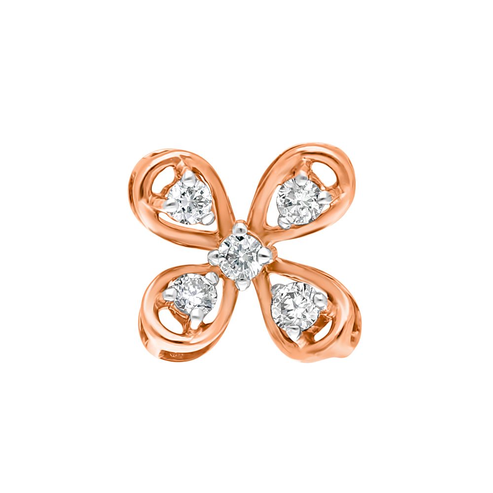 Brilliant Studs in 14KT Rose Gold-Earrings-OER22056-D900X0C
