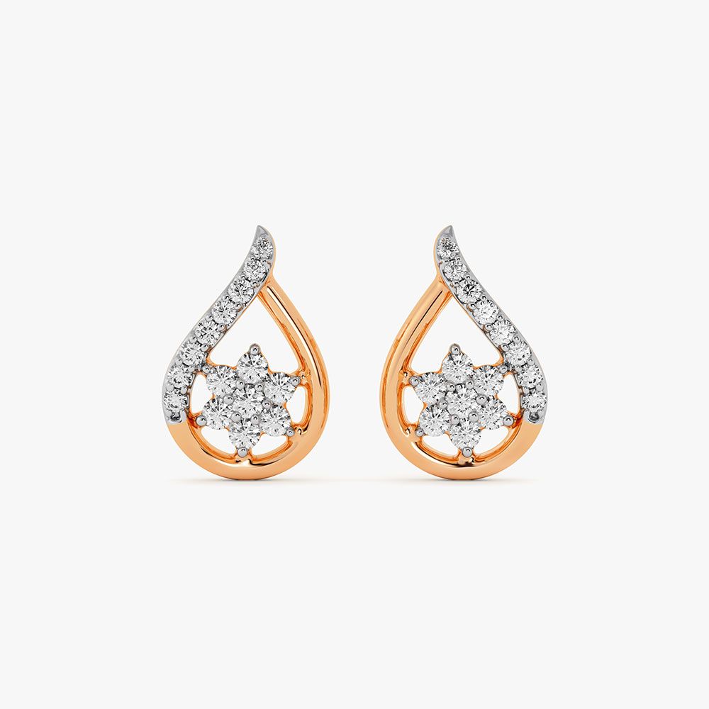 Radiant 14KT Rose Gold Earring Set-Earrings-OER22060-D900X0C