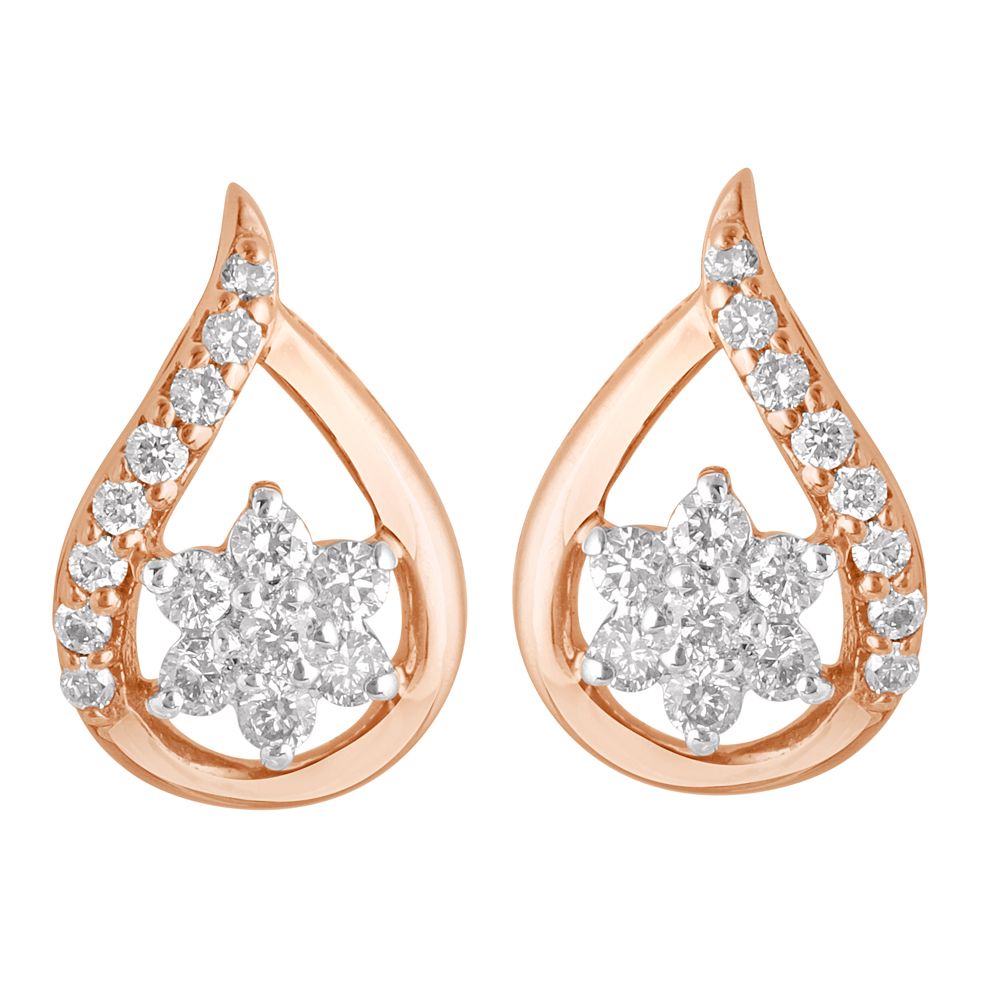Radiant 14KT Rose Gold Earring Set-Earrings-OER22060-D900X0C