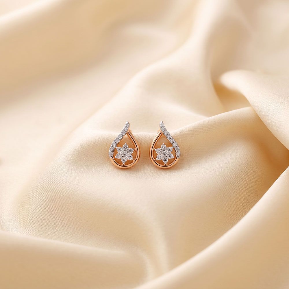 Radiant 14KT Rose Gold Earring Set-Earrings-OER22060-D900X0C