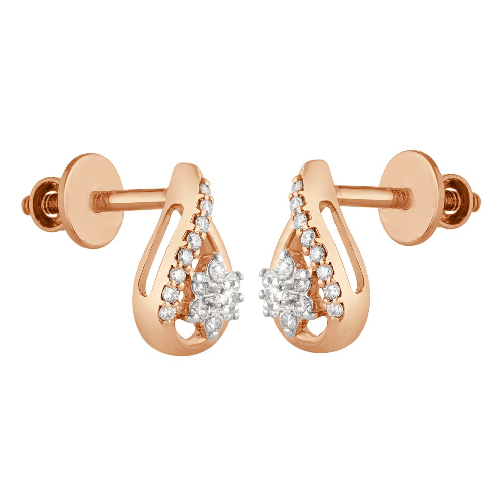 Radiant 14KT Rose Gold Earring Set-Earrings-OER22060-D900X0C