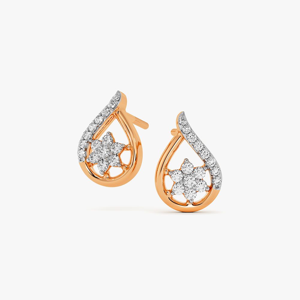 Radiant 14KT Rose Gold Earring Set-Earrings-OER22060-D900X0C