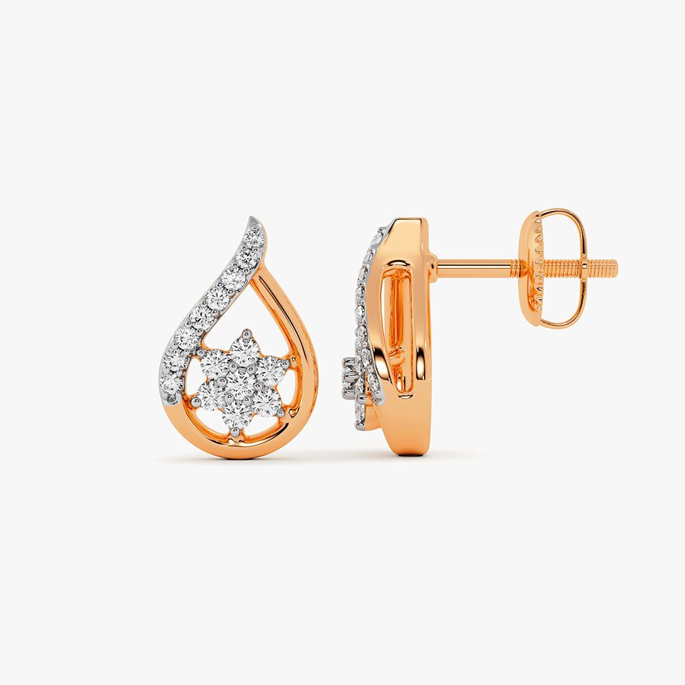 Radiant 14KT Rose Gold Earring Set-Earrings-OER22060-D900X0C