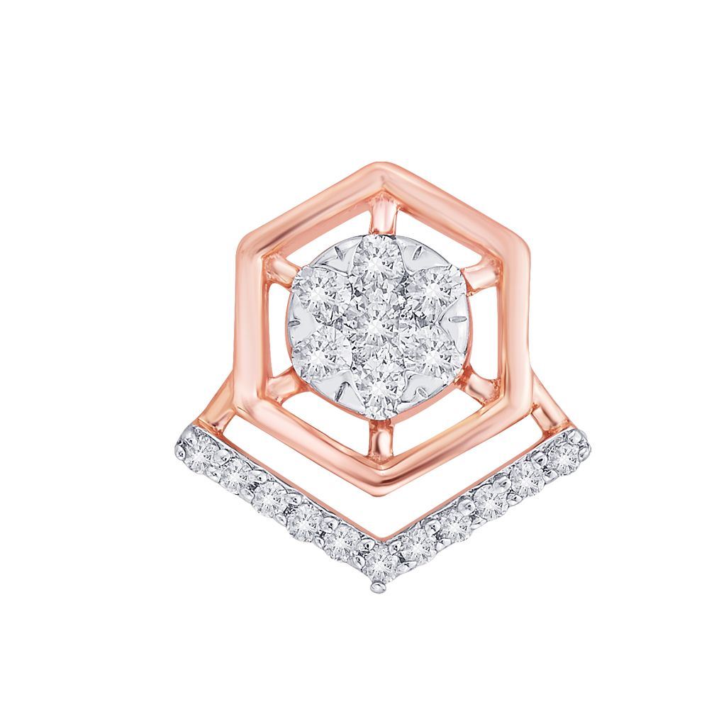 Geometric 14KT Rose Gold Earrings-Earrings-OER22066-D900X0C