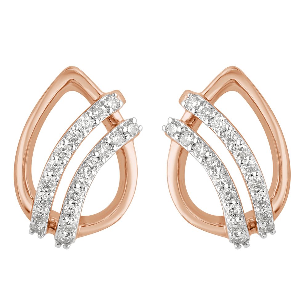 Sparkling Teardrop Design Diamond Earrings-Earrings-OER22068-D900X0C