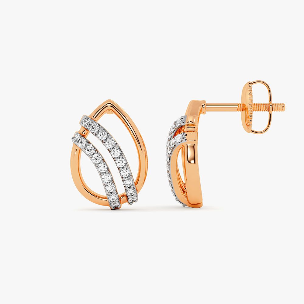 Sparkling Teardrop Design Diamond Earrings-Earrings-OER22068-D900X0C