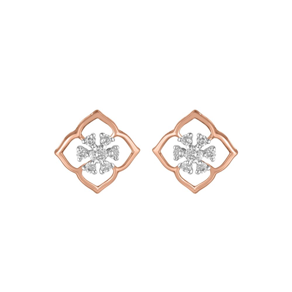 Evocative Diamond Studded Earrings-Earrings-OER22075-D900X0C