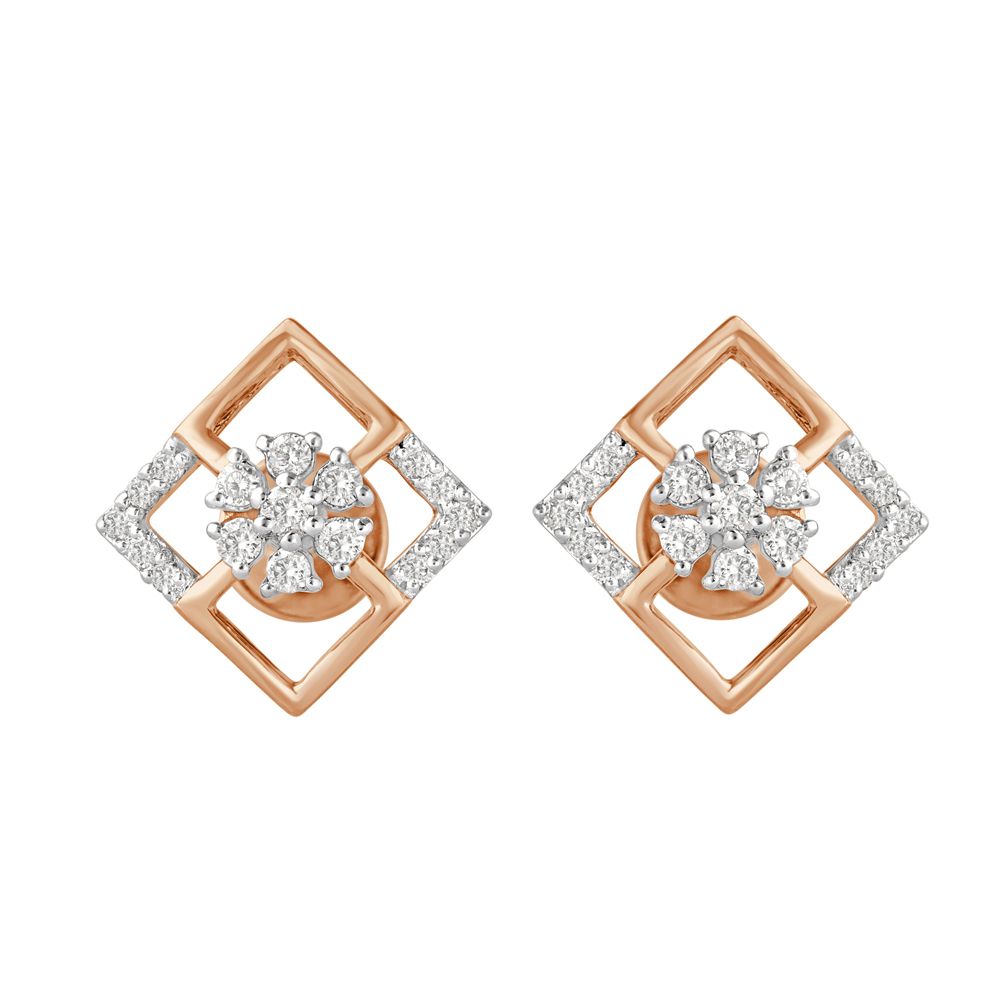 14KT Rose Gold Earrings-Earrings-OER22077-D900X0C