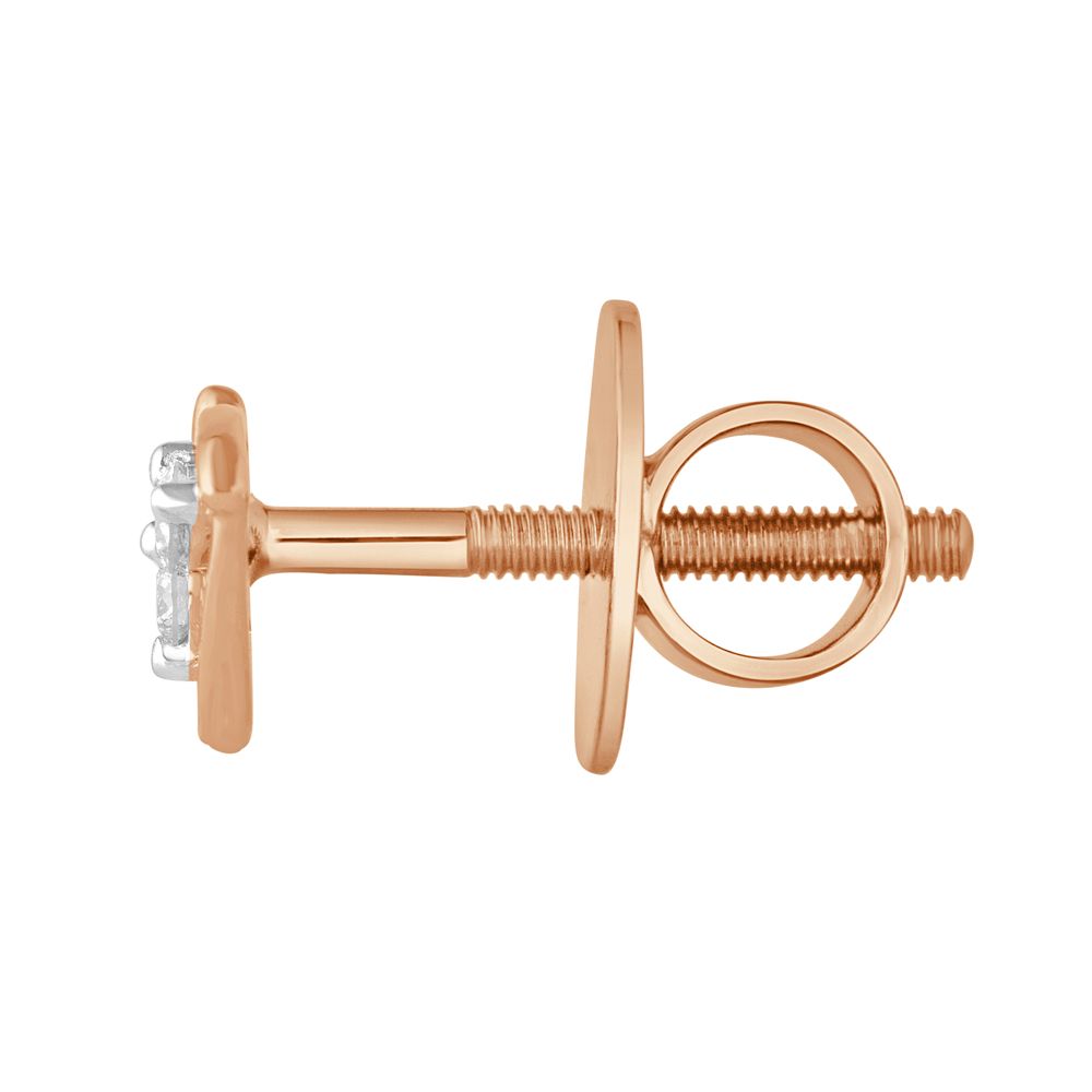 Contemporary 14KT Rose Gold Stud Earrings-Earrings-OER22081-D900X0C