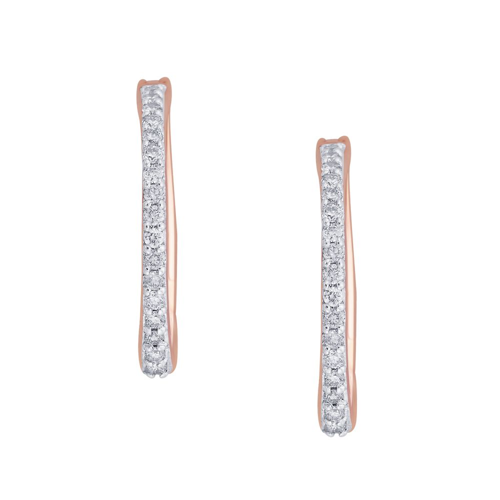 Exquisite Diamond Earrings in Rose Gold-Earrings-OER22083-D900X0C