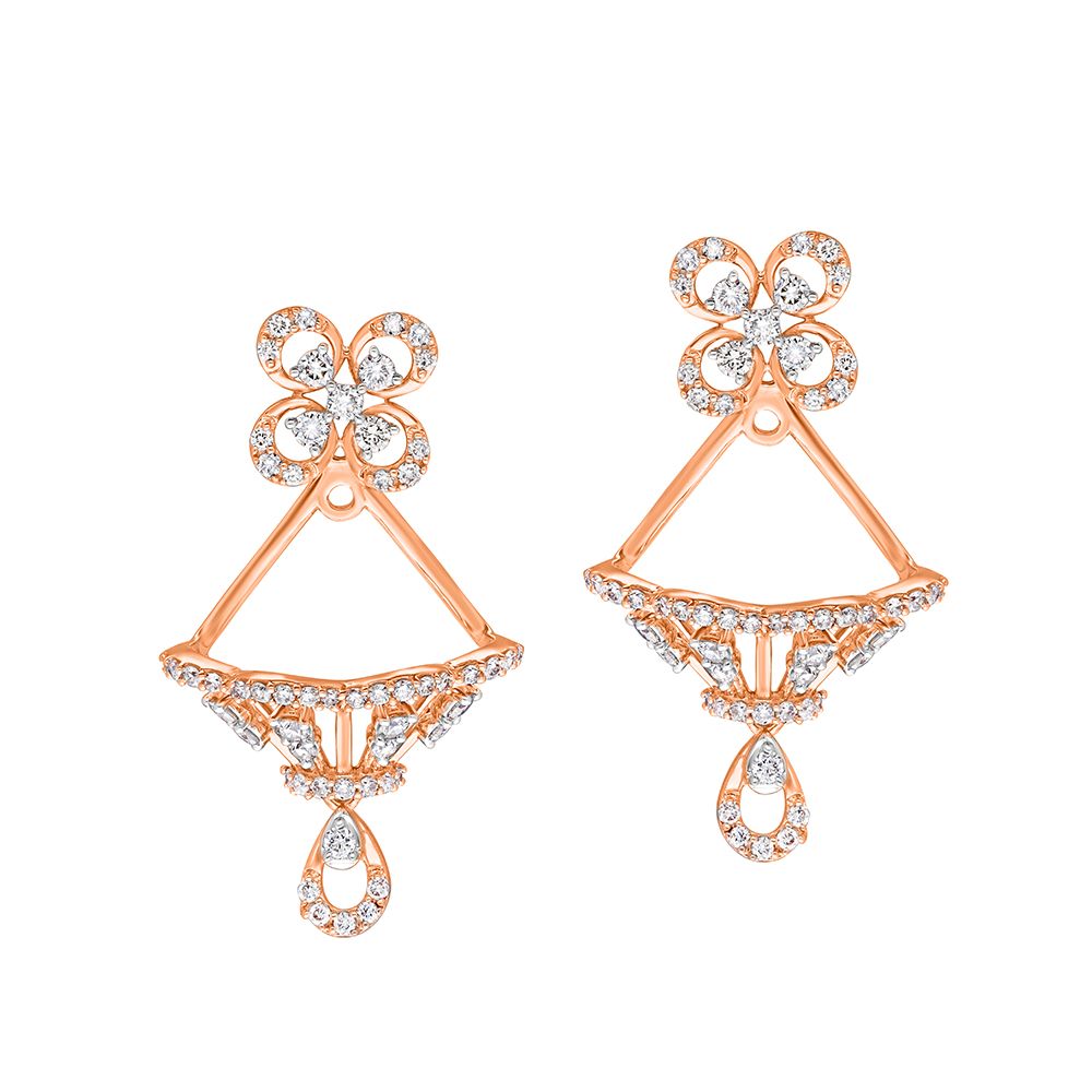 Contemporary Diamond Earrings-Earrings-OER22087-D900X0C