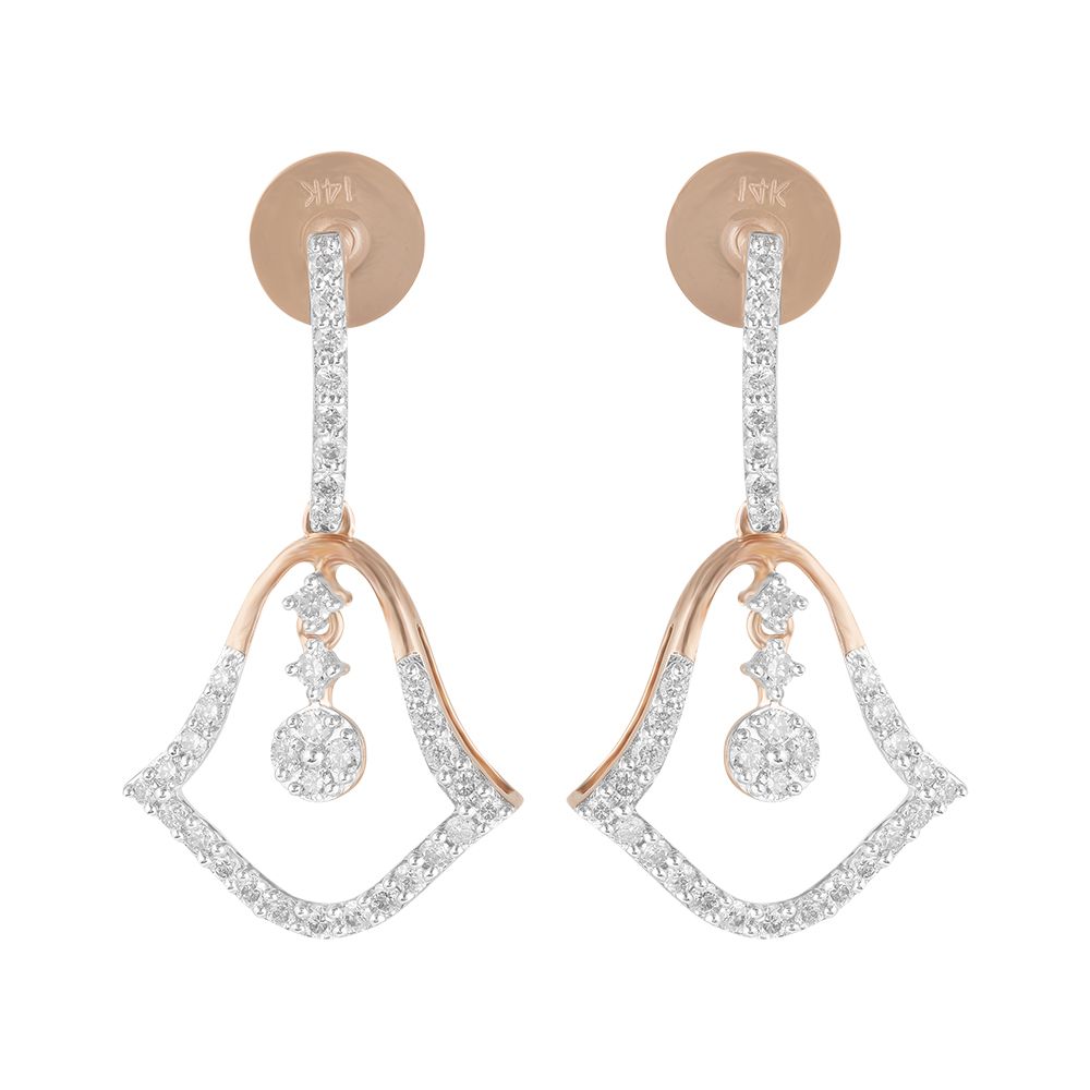 Rose Gold Accented Earrings-Earrings-OER22088-D900X0C