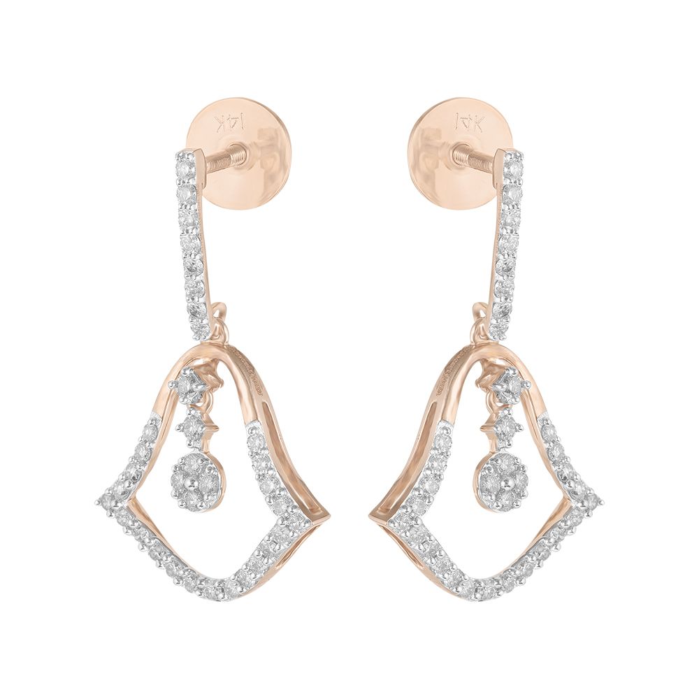 Rose Gold Accented Earrings-Earrings-OER22088-D900X0C