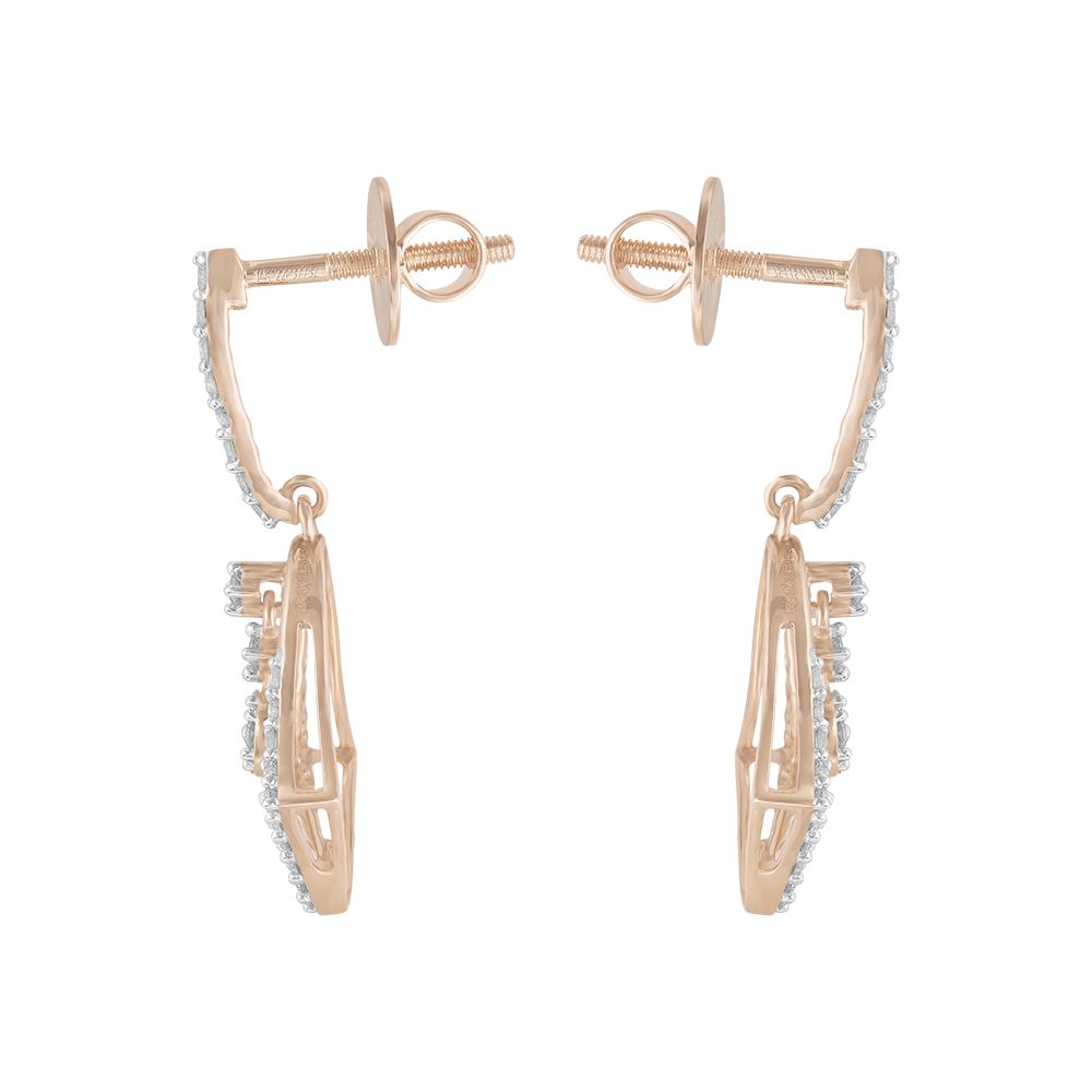 Rose Gold Accented Earrings-Earrings-OER22088-D900X0C