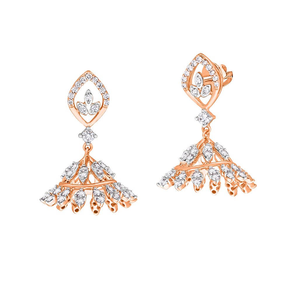 Shimmery 14KT Rose Gold Earrings-Earrings-OER22090-D900X0C