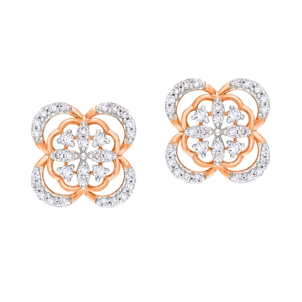 Gleaming Rose Gold Earrings-Earrings-OER22091-D900X0C