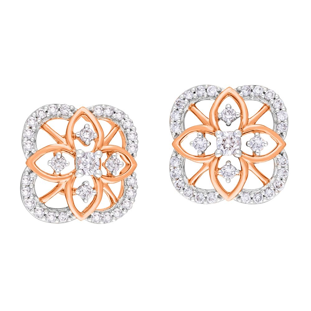 14KT Rose Gold Earrings-Earrings-OER22094-D900X0C
