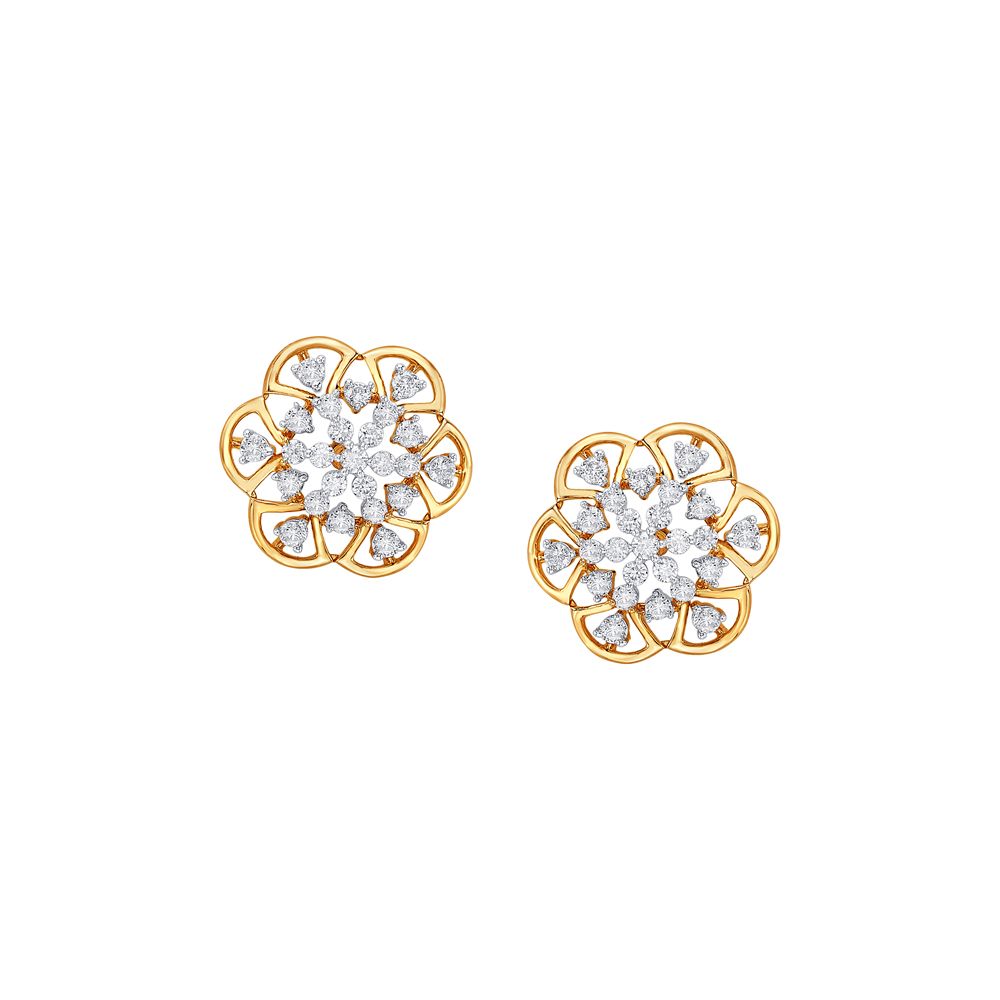 Gorgeous Diamond Earrings in 14KT Rose Gold-Earrings-OER22101-D900X0C