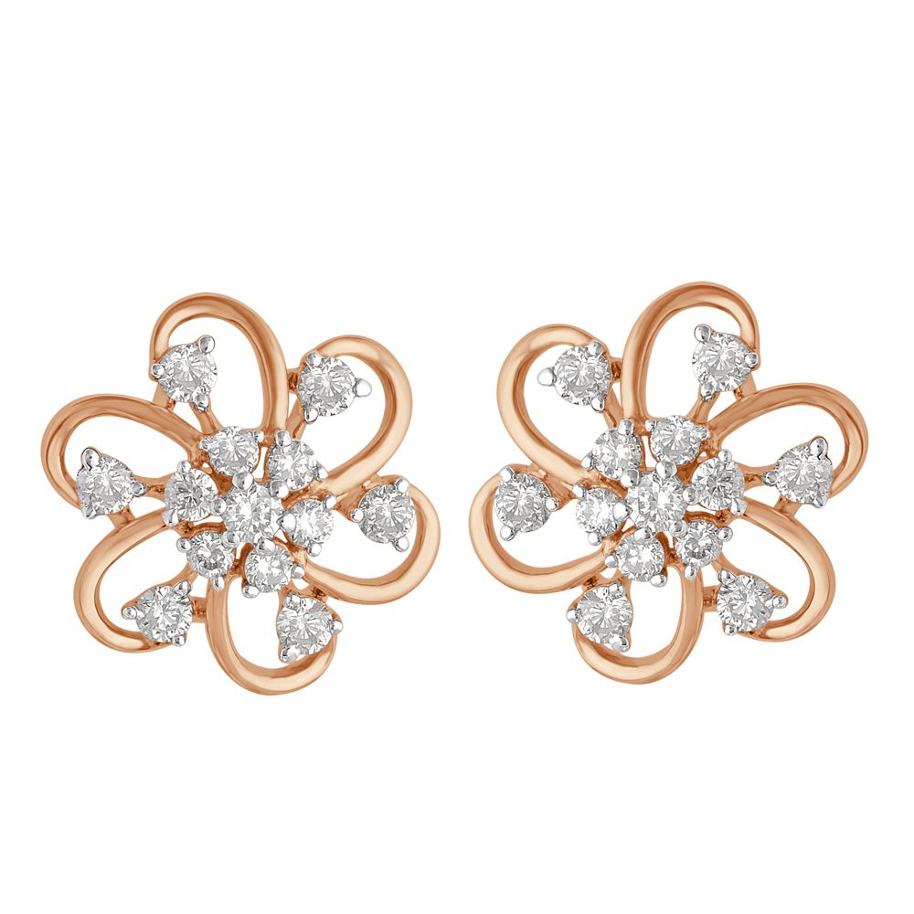 Resplendent Rose Gold Earrings-Earrings-OER22102-D900X0C