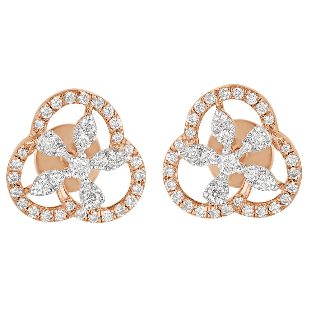 Abstract Diamond Earrings-Earrings-OER22103-D900X0C