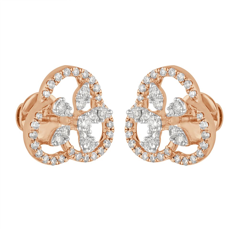 Abstract Diamond Earrings-Earrings-OER22103-D900X0C