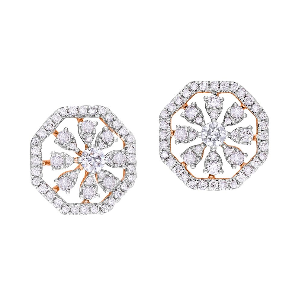Shimmering Diamond Earrings-Earrings-OER22105-D900X0C