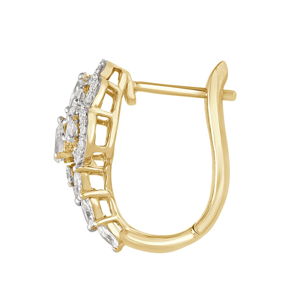 Breathtaking Diamond and Yellow Gold Earrings-Earrings-OER22110-D300R0B