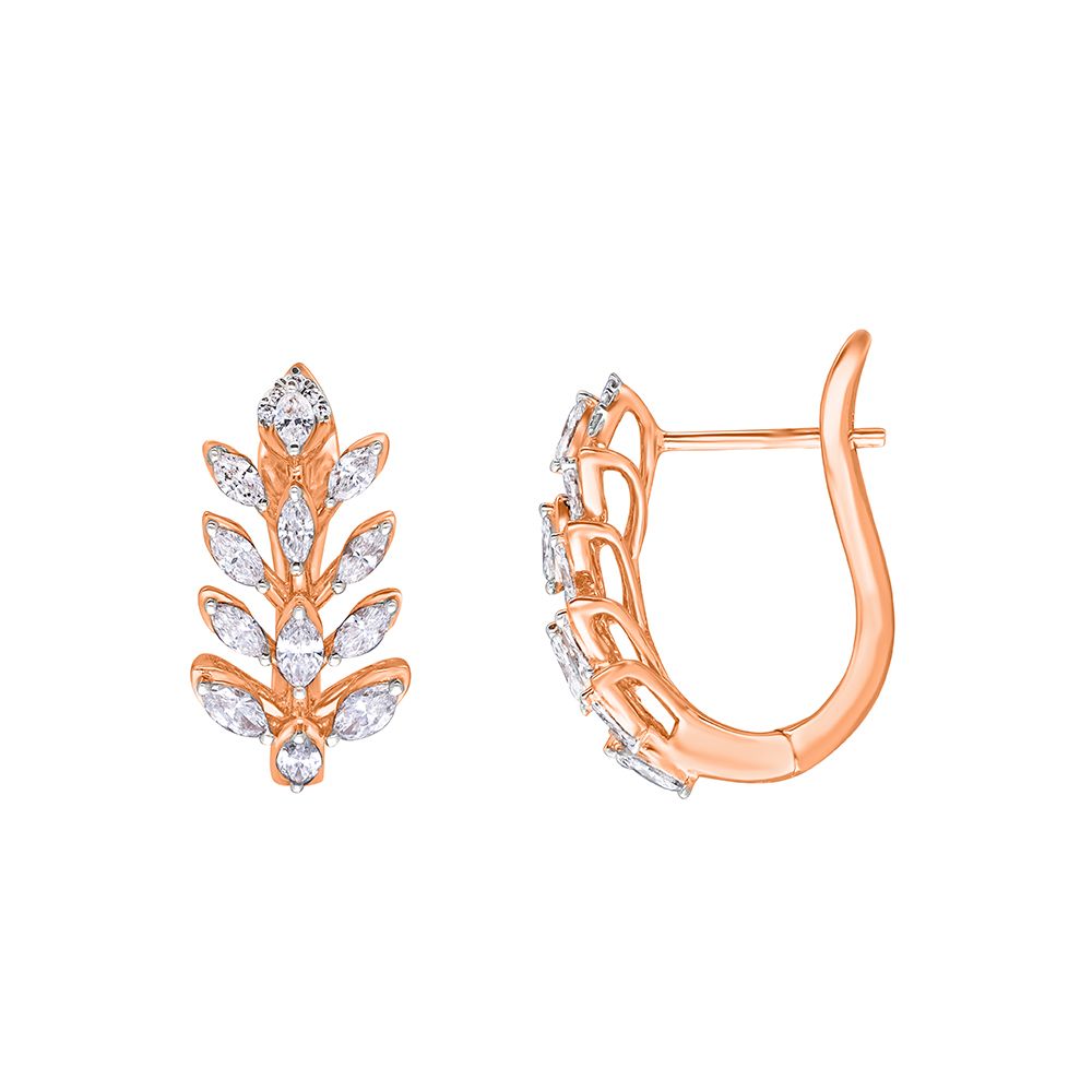 Luxurious Rose Gold Earrings-Earrings-OER22114-D300X0B