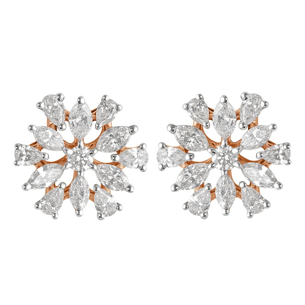 Circular Diamond Earrings-Earrings-OER22116-D300X0B