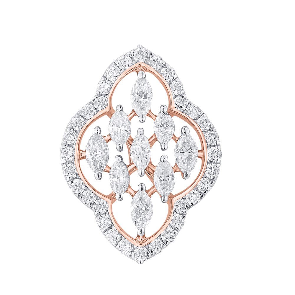 Brillant Earrings in 18KT Rose Gold-Earrings-OER22117-D300X0B