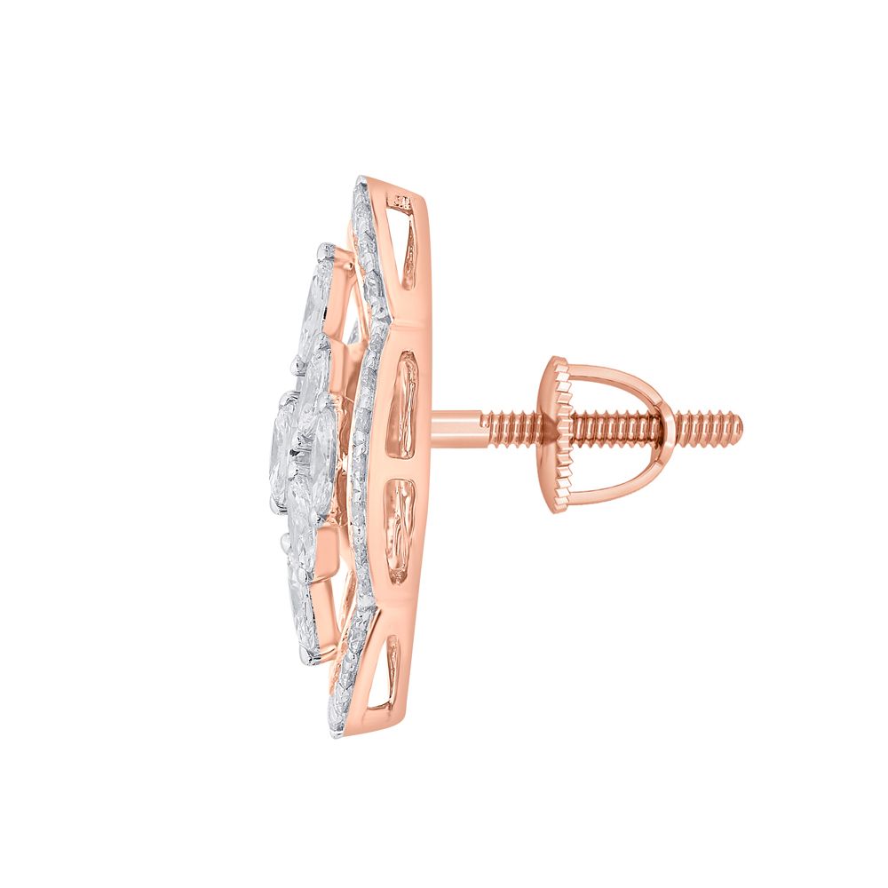 Brillant Earrings in 18KT Rose Gold-Earrings-OER22117-D300X0B