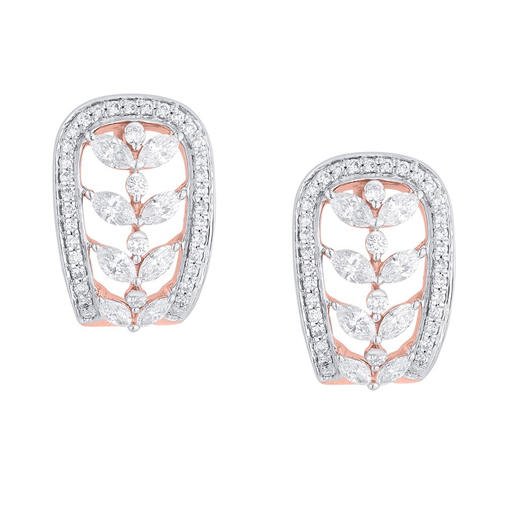 Contemporary Flora Bali Diamond Earrings-All Jewellery-OER22118-D300X0B