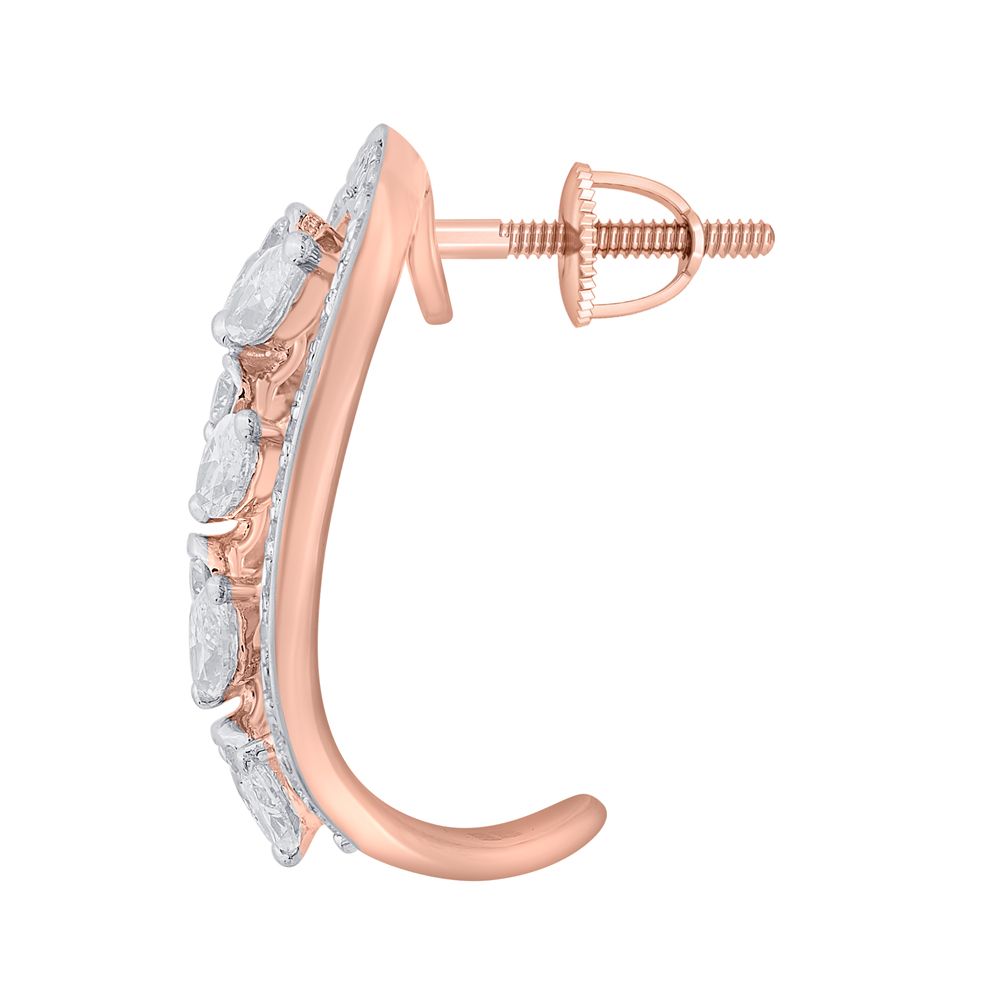 Contemporary Flora Bali Diamond Earrings-All Jewellery-OER22118-D300X0B