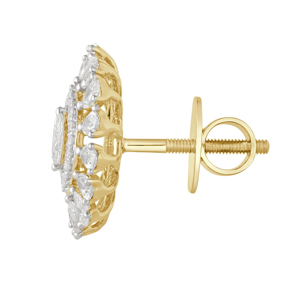 Oval Diamond Earrings-Earrings-OER22121-D300R0B