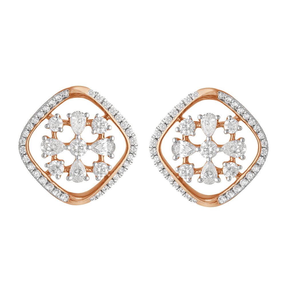 Classic 18KT Rose Gold Earrings-Earrings-OER22122-D300X0B