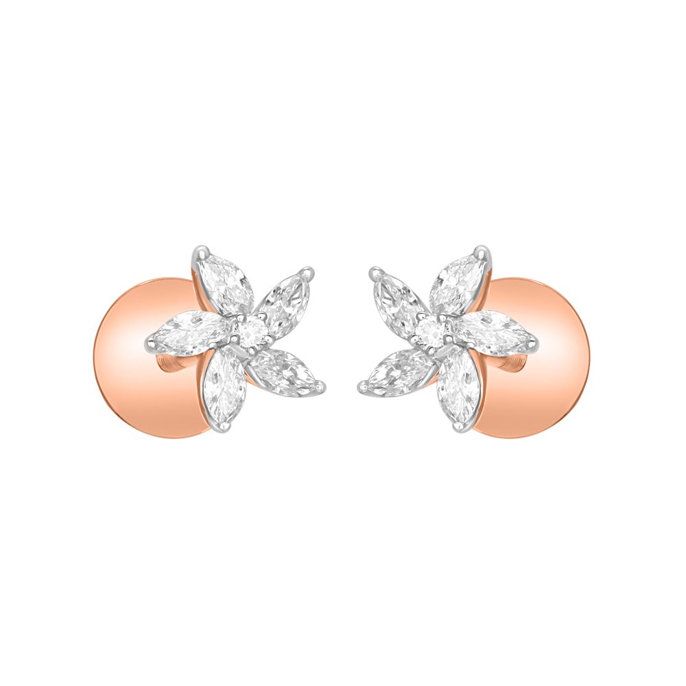 Modern Diamond Studded Earrings-Earrings-OER22126-D300X0B