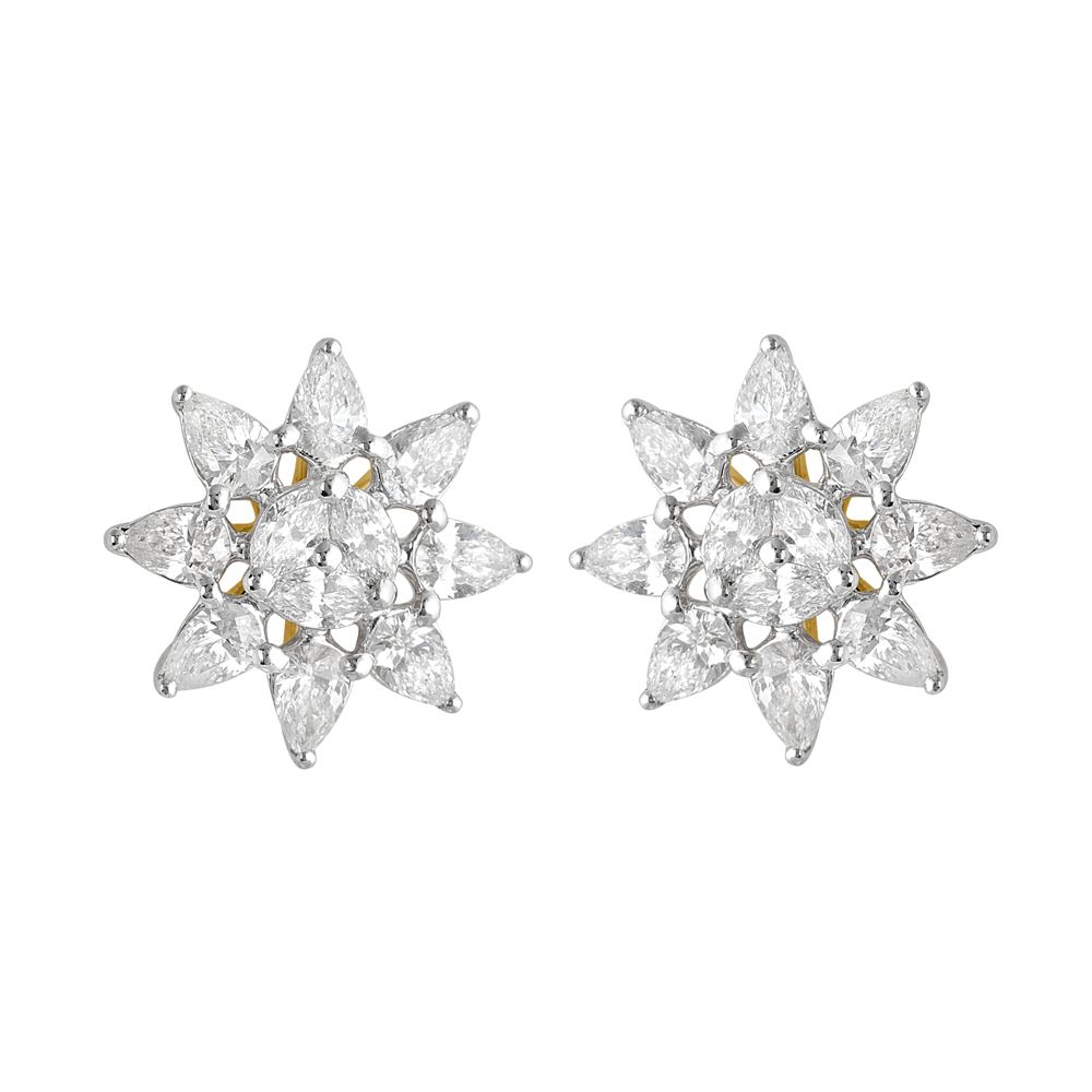 Eclectic Diamond Studded Earrings-Earrings-OER22127-D300R0B