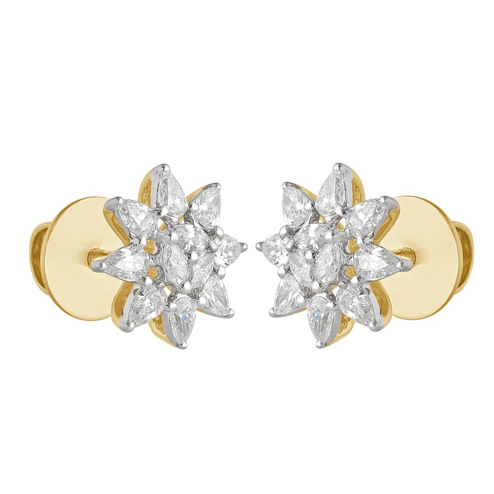 Eclectic Diamond Studded Earrings-Earrings-OER22127-D300R0B
