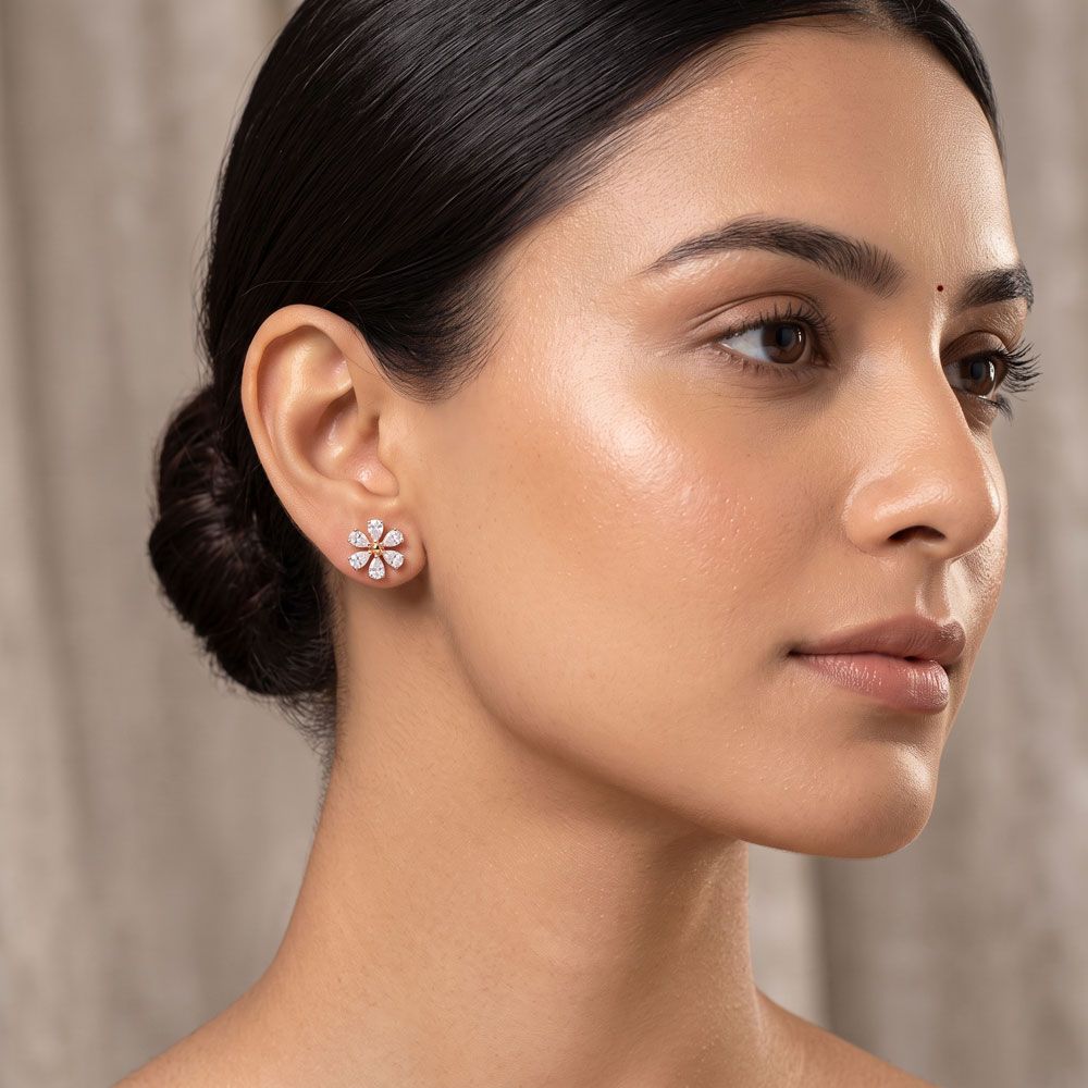 Stunning Diamond Earrings-Earrings-OER22128-D300X0B