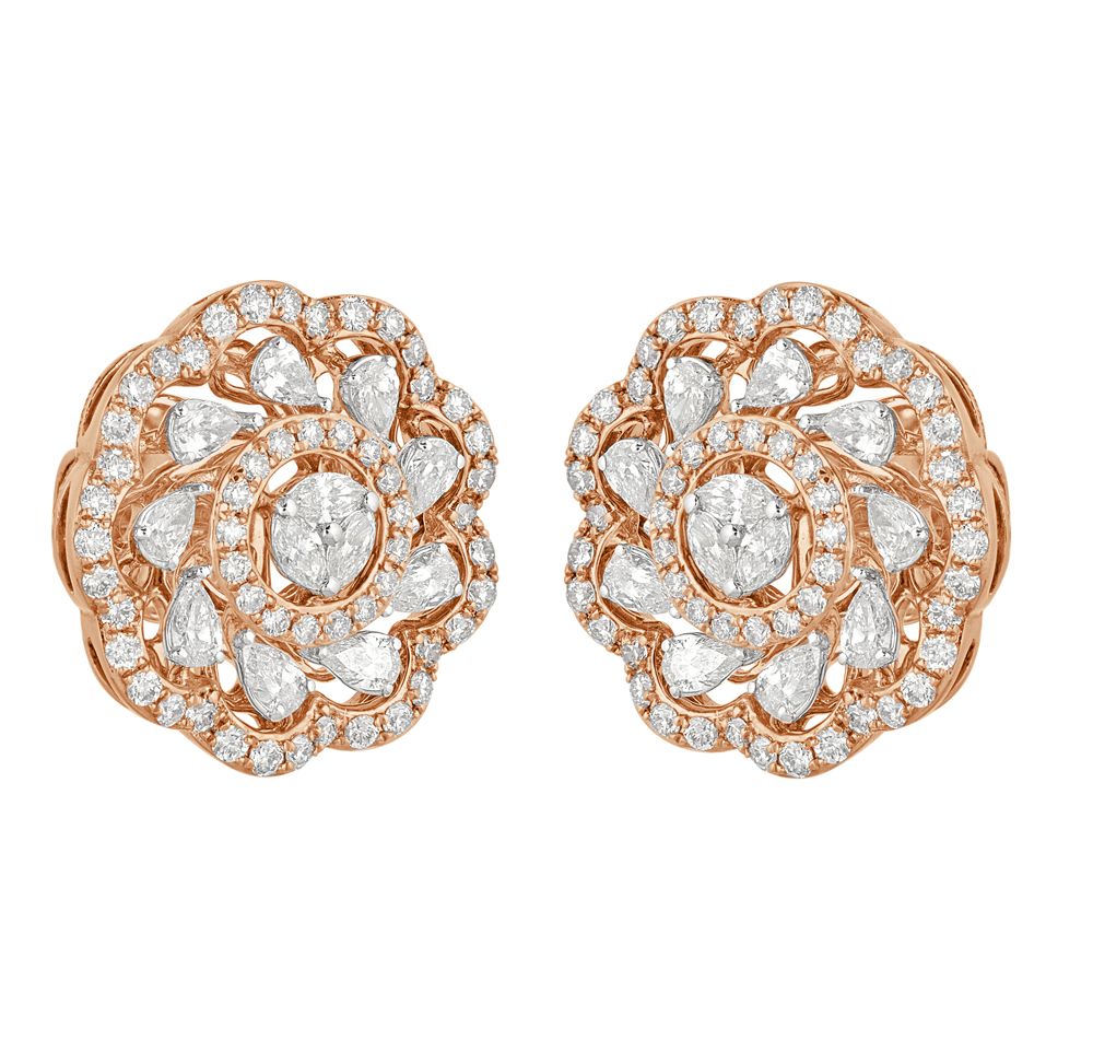 Precious Diamond Earrings in Rose Gold-Earrings-OER22131-D300X0B