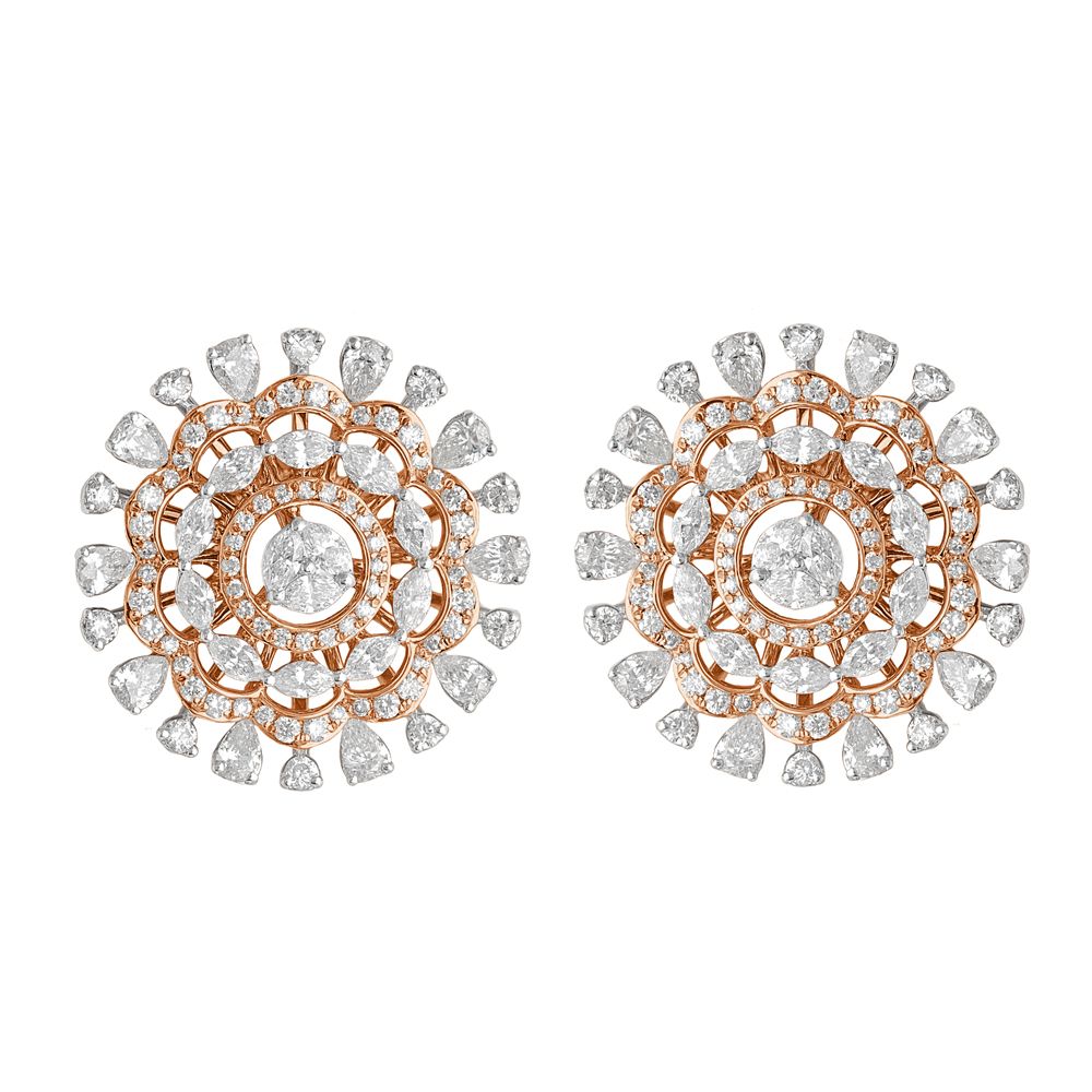 Sparkling Diamond Earrings-Earrings-OER22134-D300X0B