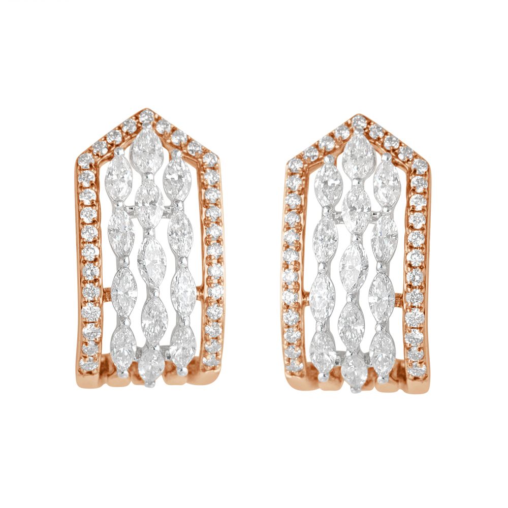 Refined Diamond Earrings-Earrings-OER22140-D300X0B